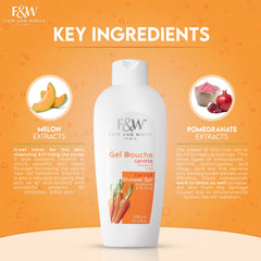 Fair & White Carrot Shower Gel With Pomegranate and Melon Extracts (Jumbo-1000ml)