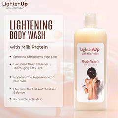 Lightenup Milk Protein Lactic Acid Shea Butter Shower Gel - 1000ml