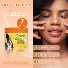Carotis 7 Day Lightening Cream with Vitamin A (Jar) - 300ml / 10.14 fl oz