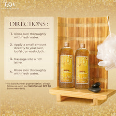 Fair & White Gold Exfoliating Shower Gel scrub NEW - Invigorates skin - 940ml / 31.8 fl oz