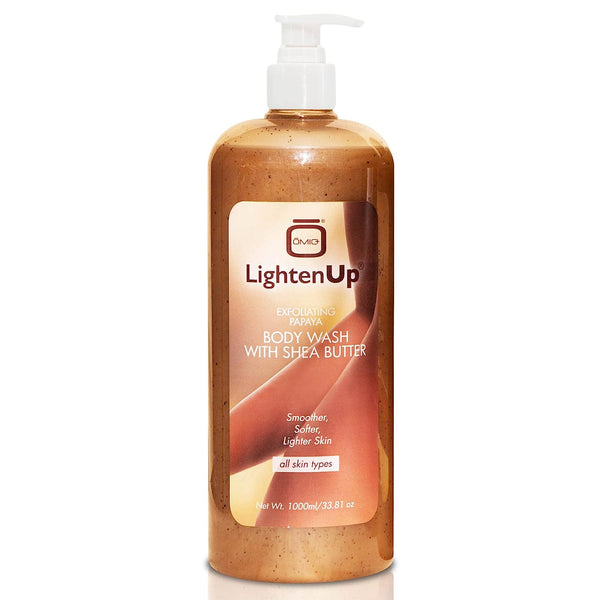 LightenUp PLUS Exfoliating Papaya Body Wash with Shea Butter - 1000ml / 33.81 Oz