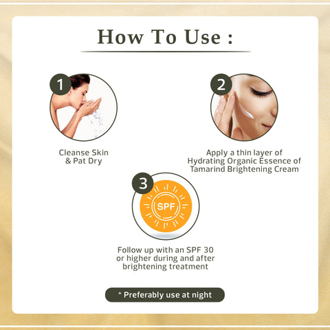 Organic Extract of Tamarind Brightening Cream Tube - 50g / 1.76 Oz