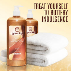 LightenUp PLUS Exfoliating Papaya Body Wash with Shea Butter - 1000ml / 33.81 Oz