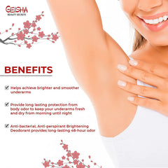 Geisha Whitening Deodorant - Kojic Acid Deodorant - 30ml / 1 fl oz
