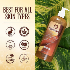 LightenUp PLUS Exfoliating Papaya Body Wash with Shea Butter - 1000ml / 33.81 Oz