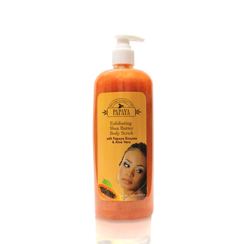 Organic Extract of Papaya Exfoliating Shea Butter Body Scrub 1000ml