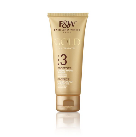 Fair & White Gold Hand Cream with Argan Oil Step #3 - Clarifies  skin - 75ml / 2.54 oz