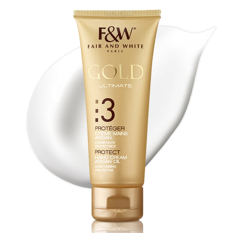 Fair & White Gold Hand Cream with Argan Oil Step #3 - Clarifies  skin - 75ml / 2.54 oz