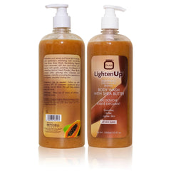 LightenUp Lightening Exfoliating Papaya  Body Wash with Shea Butter 1000ml