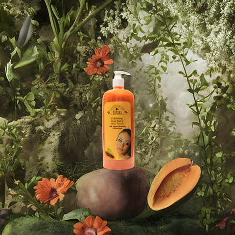 Organic Extract of Papaya Exfoliating Shea Butter Body Scrub 1000ml