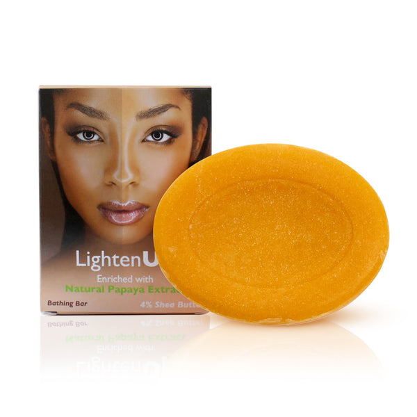 LightenUp PLUS Natural Papaya Bathing Bar with Shea Butter